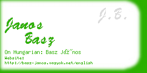 janos basz business card